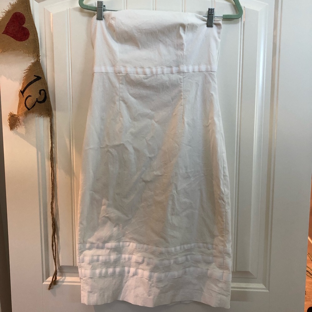 Express strapless fitted dress